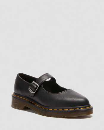 Elphie Virginia leather Mary Jane shoes in Black
