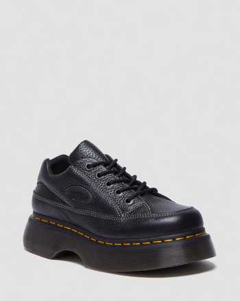 Buzz 5-eye milled nappa leather shoes in BLACK MILLED NAPPA